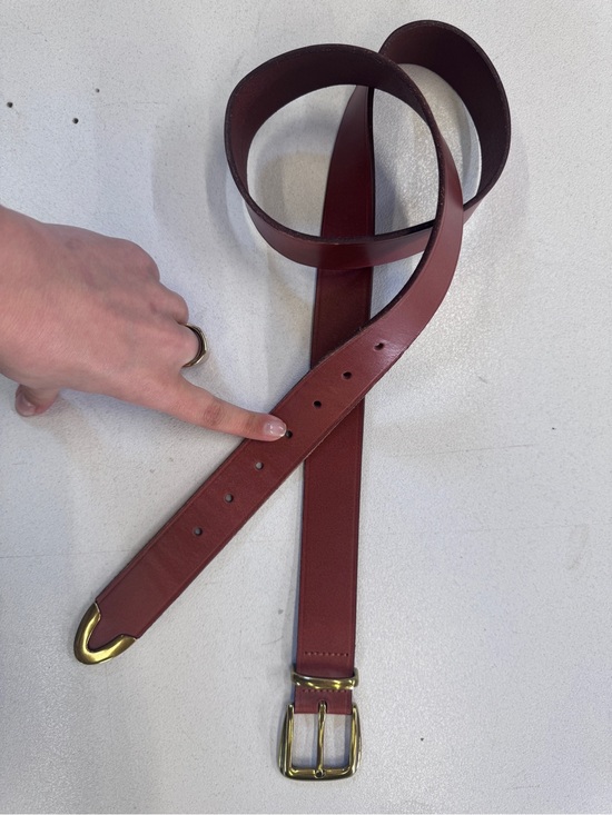 Madewell Accessories - Madewell Brown & Gold Leather Belt - Women’s XL